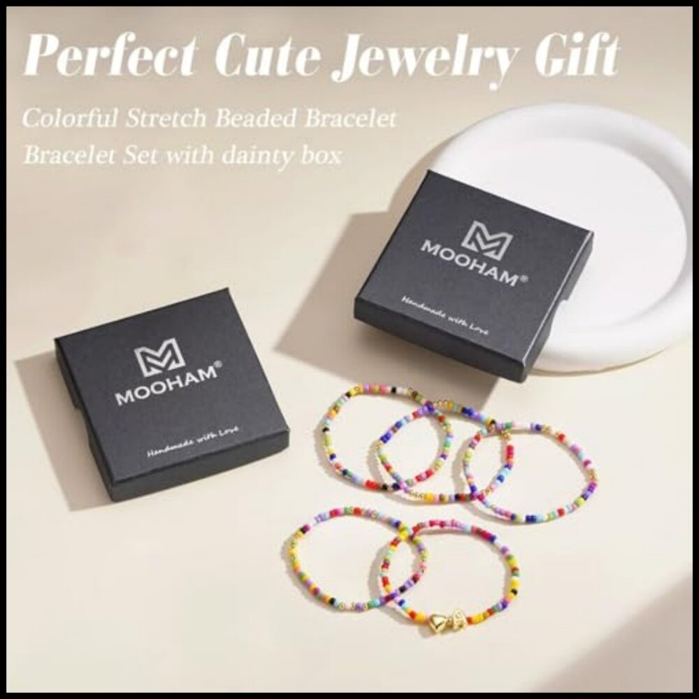 Stackable Stretch Bracelets Set Elegant Layered M… - image 7